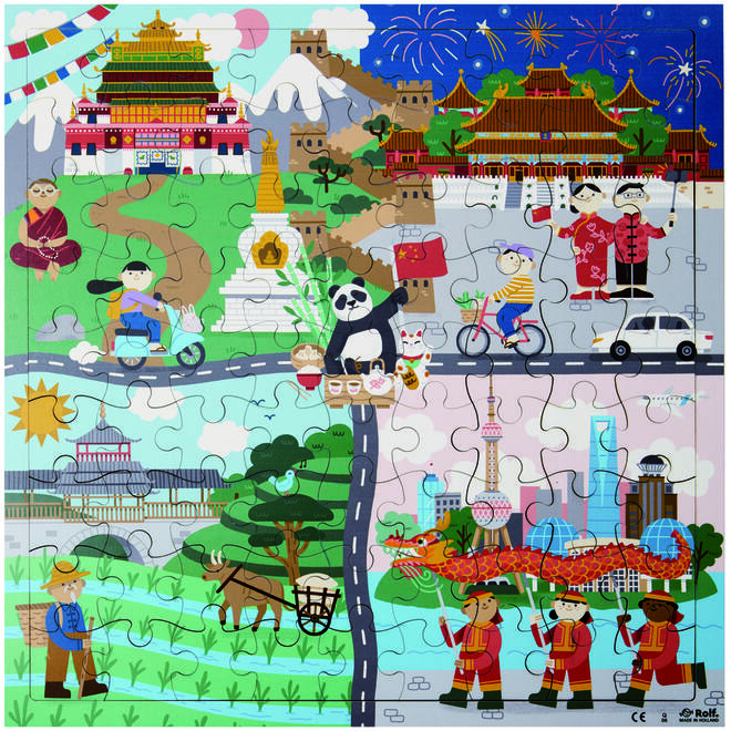 Rolf Puzzels - Puzzel landen China, 81 stukjes